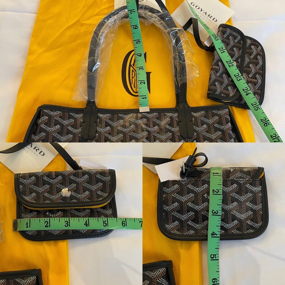 ❌SOLD❌ New GOYARD Anjou Mini Black Reversible Tote - Picture 14 of 16